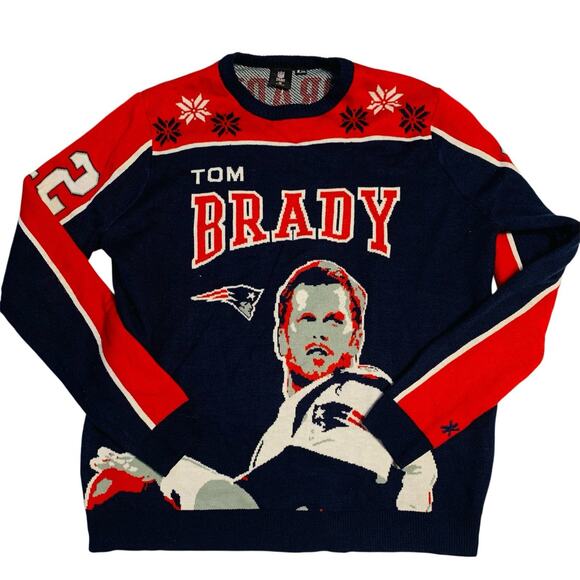 Tom Brady England Patriots Ugly Christmas Sweater XXL - Picture 1 of 5